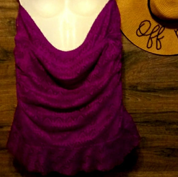 Mossimo Swim Suit Size 3X Peplum Mesh Ruched - Picture 9 of 11